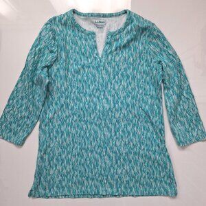 L.L. Bean Turquoise Top 100% Cotton